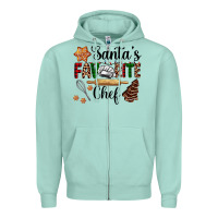 Seafoam santa's favorite chef Zipper Hoodie - AdoDesignShop