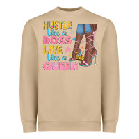 Hustle Like A Boss Live Like A Queen Heavyweight Sweatshirt | Teevron
