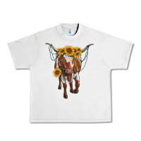 Lunar Rock longhorn cow with sunflowers Urban Heavy Tee - RanaPortraitStore