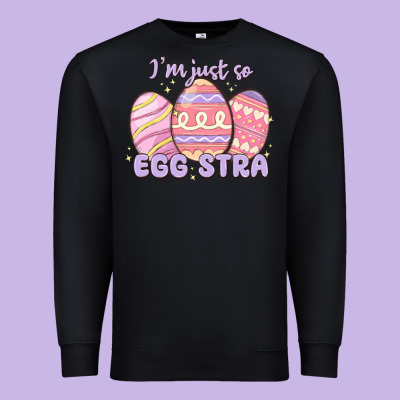 I'm Just So Egg Stra Premium Sweatshirt Designed By Maliassmallbusiness