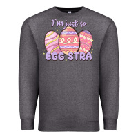Charcoal Heather i'm just so egg stra Premium Sweatshirt - MaliasSmallBusiness