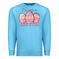 Ocean Blue i'm just so egg stra Premium Sweatshirt - MaliasSmallBusiness