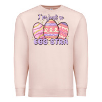Pale Pink i'm just so egg stra Premium Sweatshirt - MaliasSmallBusiness
