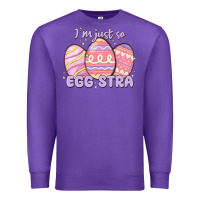 Purple i'm just so egg stra Premium Sweatshirt - MaliasSmallBusiness