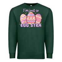 Sports Green i'm just so egg stra Premium Sweatshirt - MaliasSmallBusiness