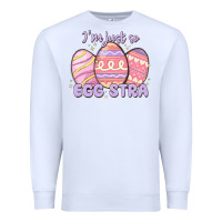 White i'm just so egg stra Premium Sweatshirt - MaliasSmallBusiness