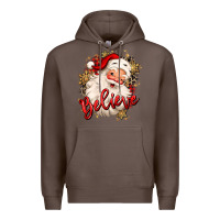 Coffee believe christmas santa claus Premium Hoodie - MaliasSmallBusiness