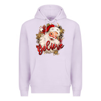 Lilac believe christmas santa claus Premium Hoodie - MaliasSmallBusiness