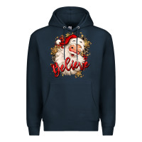 Navy believe christmas santa claus Premium Hoodie - MaliasSmallBusiness