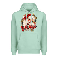 Seafoam believe christmas santa claus Premium Hoodie - MaliasSmallBusiness