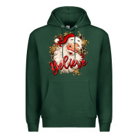 Sports Green believe christmas santa claus Premium Hoodie - MaliasSmallBusiness