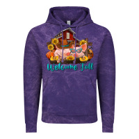 Cloud Purple Welcome fall pigs Vintage Hoodie - RanaPortraitStore