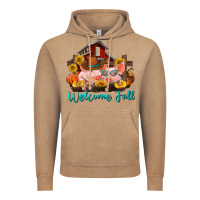 Vintage Coffee Welcome fall pigs Vintage Hoodie - RanaPortraitStore