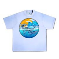 Grape Ice humpback whale Urban Heavy Tee - BarkalooDesign