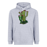 Heather Grey cactus Heavyweight Hoodie - Jasminsmagicworld