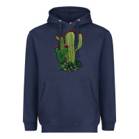 Navy cactus Heavyweight Hoodie - Jasminsmagicworld