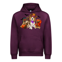 Mauve Wine Halloween beagle dog Urban Hoodie - RanaPortraitStore