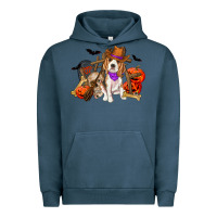 Pigment Midnight Navy Halloween beagle dog Urban Hoodie - RanaPortraitStore