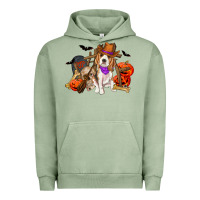 Pigment Oil Green Halloween beagle dog Urban Hoodie - RanaPortraitStore