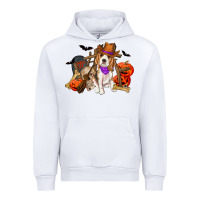 White Halloween beagle dog Urban Hoodie - RanaPortraitStore