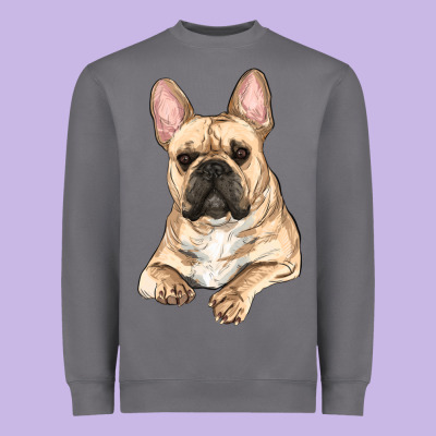 Heavyweight Sweatshirt French bulldog sitting