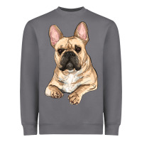 Storm French bulldog sitting Heavyweight Sweatshirt - RanaPortraitStore