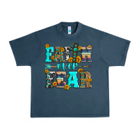 Midnight Navy faith over fear Urban Heavy Tee - Zillion Design Studio