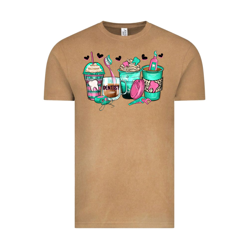 Dentist Coffee Cups Vintage Tee by Zillion Design Studio | Teevron