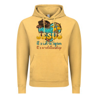 Vintage Mustard jesus it s not religion it s a relationship Vintage Hoodie - texasbilliewilder