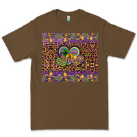Cacao mardi gras fleur de lis hearts leopard glitter Premium Tee - Artiststas