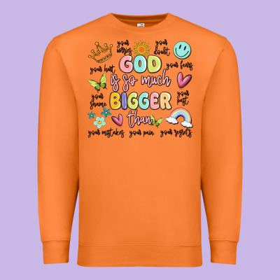 God Is So Much Bigger Than Malia Premium Sweatshirt Designed By Maliassmallbusiness
