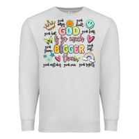 Dove Grey god is so much bigger than malia Premium Sweatshirt - MaliasSmallBusiness
