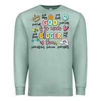 Seafoam god is so much bigger than malia Premium Sweatshirt - MaliasSmallBusiness