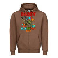 Chestnut daddy of the birthday boy t rex Zipper Hoodie - Artiststas