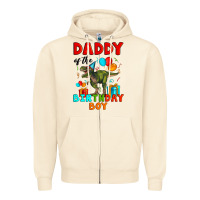 Sandshell daddy of the birthday boy t rex Zipper Hoodie - Artiststas