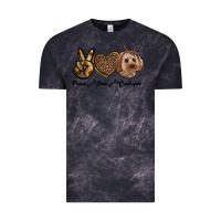 Cloud Black peace love cockapoo Vintage Tee - RanaPortraitStore