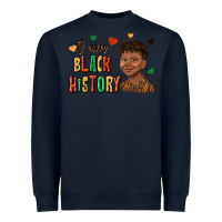 Navy i am black history afro black boy child juneteenth Heavyweight Sweatshirt - texasbilliewilder