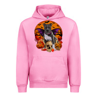 Fuchsia Pink halloween pitbull dog Urban Hoodie - RanaPortraitStore