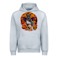 Heather Grey halloween pitbull dog Urban Hoodie - RanaPortraitStore
