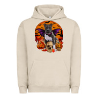 Pigment French Oak halloween pitbull dog Urban Hoodie - RanaPortraitStore