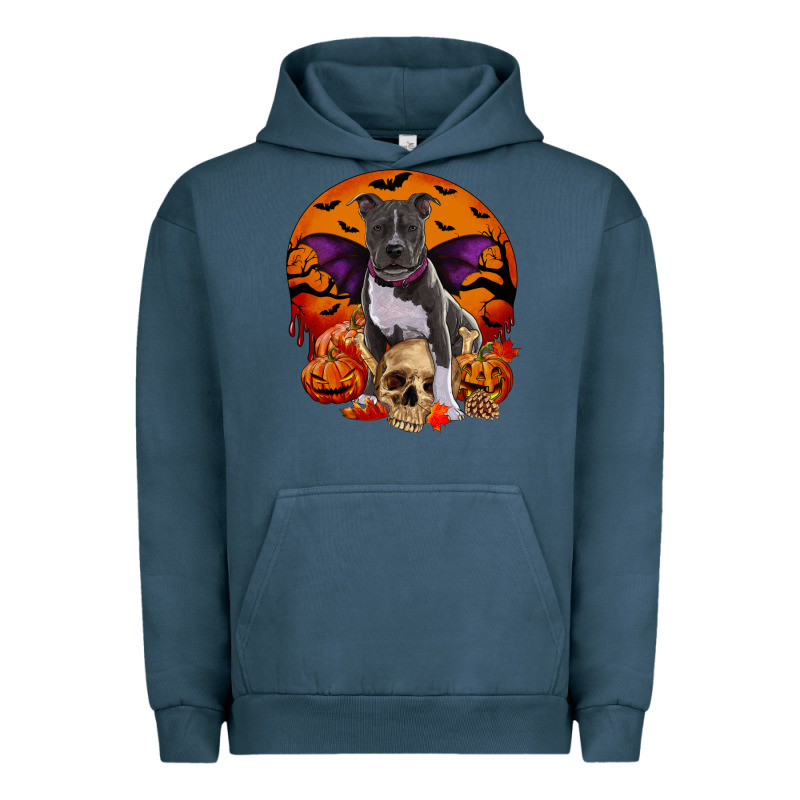 Halloween Pitbull Dog Urban Hoodie by RanaPortraitStore | Teevron
