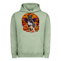 Pigment Oil Green halloween pitbull dog Urban Hoodie - RanaPortraitStore