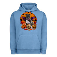 Pigment Pebble Blue halloween pitbull dog Urban Hoodie - RanaPortraitStore
