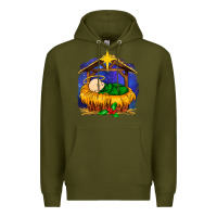 Army Green baby jesus Premium Hoodie - MaliasSmallBusiness