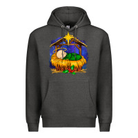 Charcoal Heather baby jesus Premium Hoodie - MaliasSmallBusiness