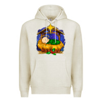 Oatmeal Heather baby jesus Premium Hoodie - MaliasSmallBusiness