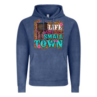Vintage Denim life is better in a small town Vintage Hoodie - texasbilliewilder