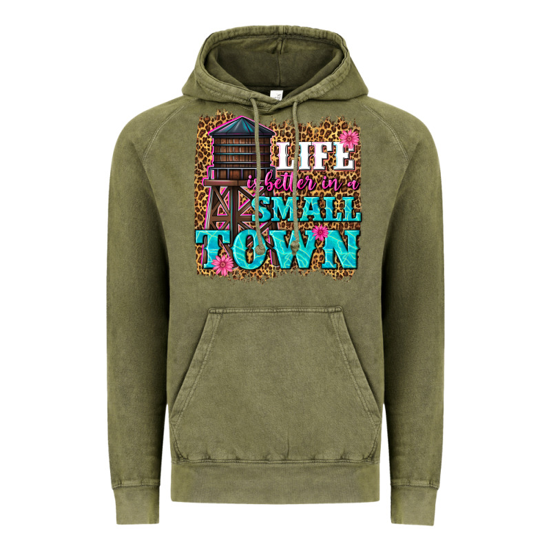 Life Is Better In A Small Town Vintage Hoodie by texasbilliewilder | Teevron