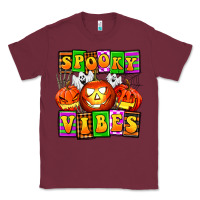Burgundy spooky vibes Classic Tee - AdoDesignShop