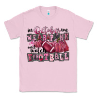 Bubblegum Pink in october we wear pink and watch football Classic Tee - FaDigitalArtStudio